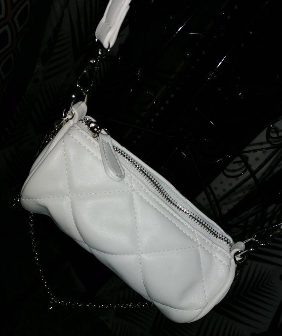 Petit Sac Polochon Blanc Matelass Tresorsdemiss Mode