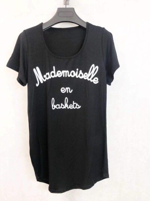 Tshirt "Mademoiselle en baskets"