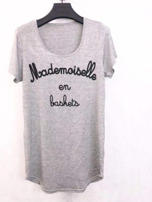 Tshirt "Mademoiselle en baskets"