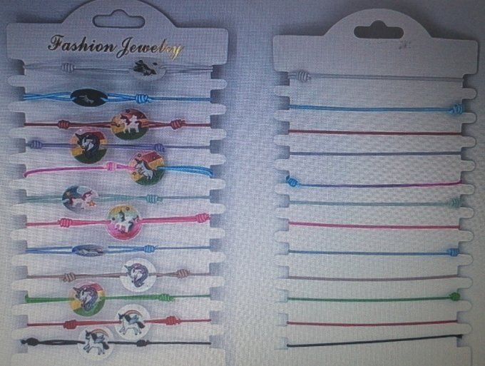 Bracelet cordon Licorne "ronde"